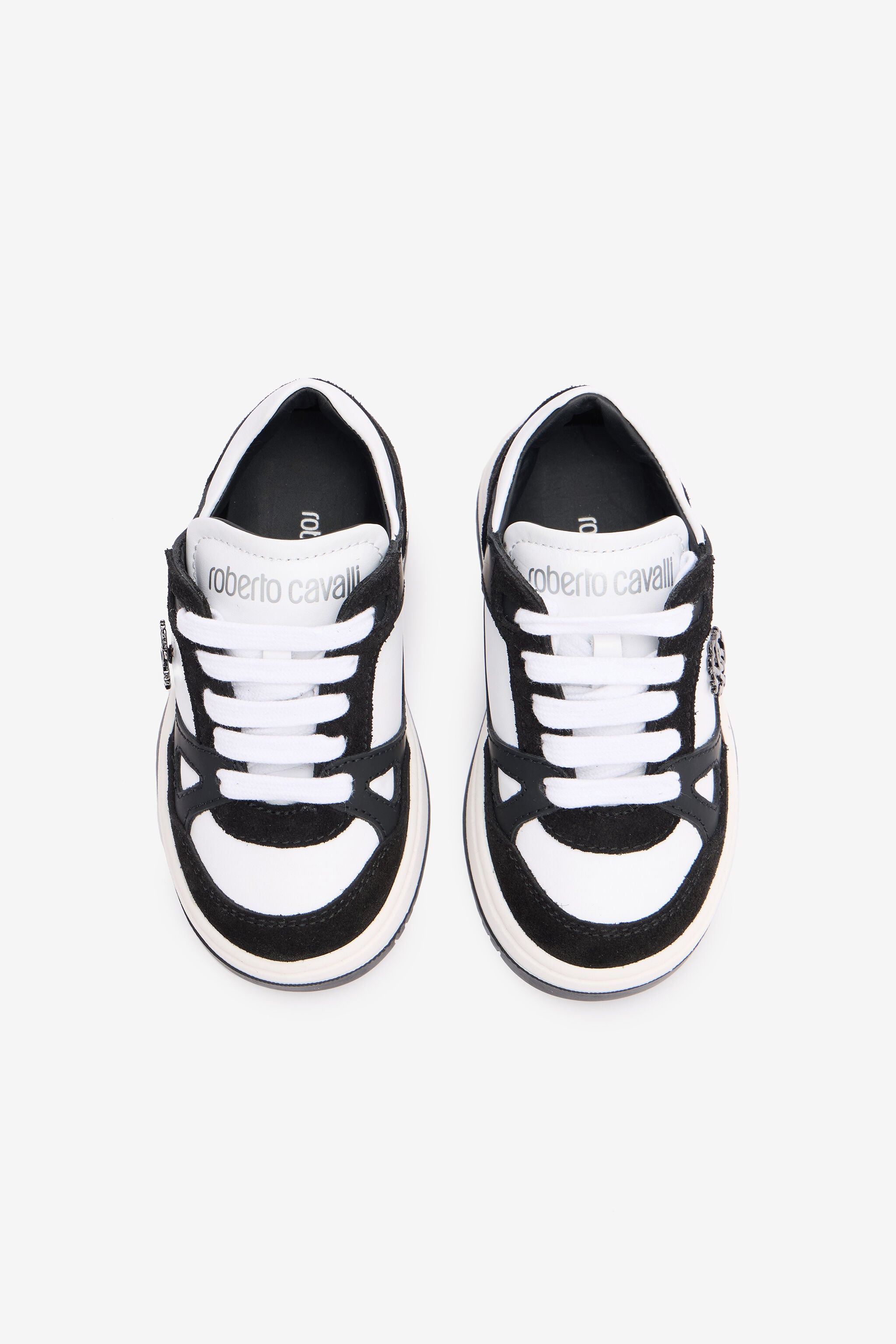 JU Two-Tone Sneakers With RC Monogram JU Two-Tone Sneakers With RC Monogram BLACK/WHITE TJS02R-PZJ02