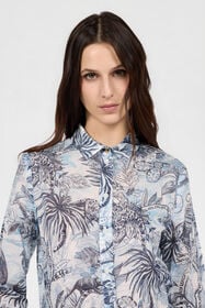 JC Stange Jungle Print Shirt NAVY UFT146-UF212