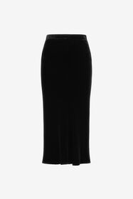 RC Velvet midi skirt Black NOT30B-VL002