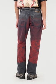 RC Jeans Con Stampa Effetto Maltinto Nero/Rosso VNJ206-4NP69