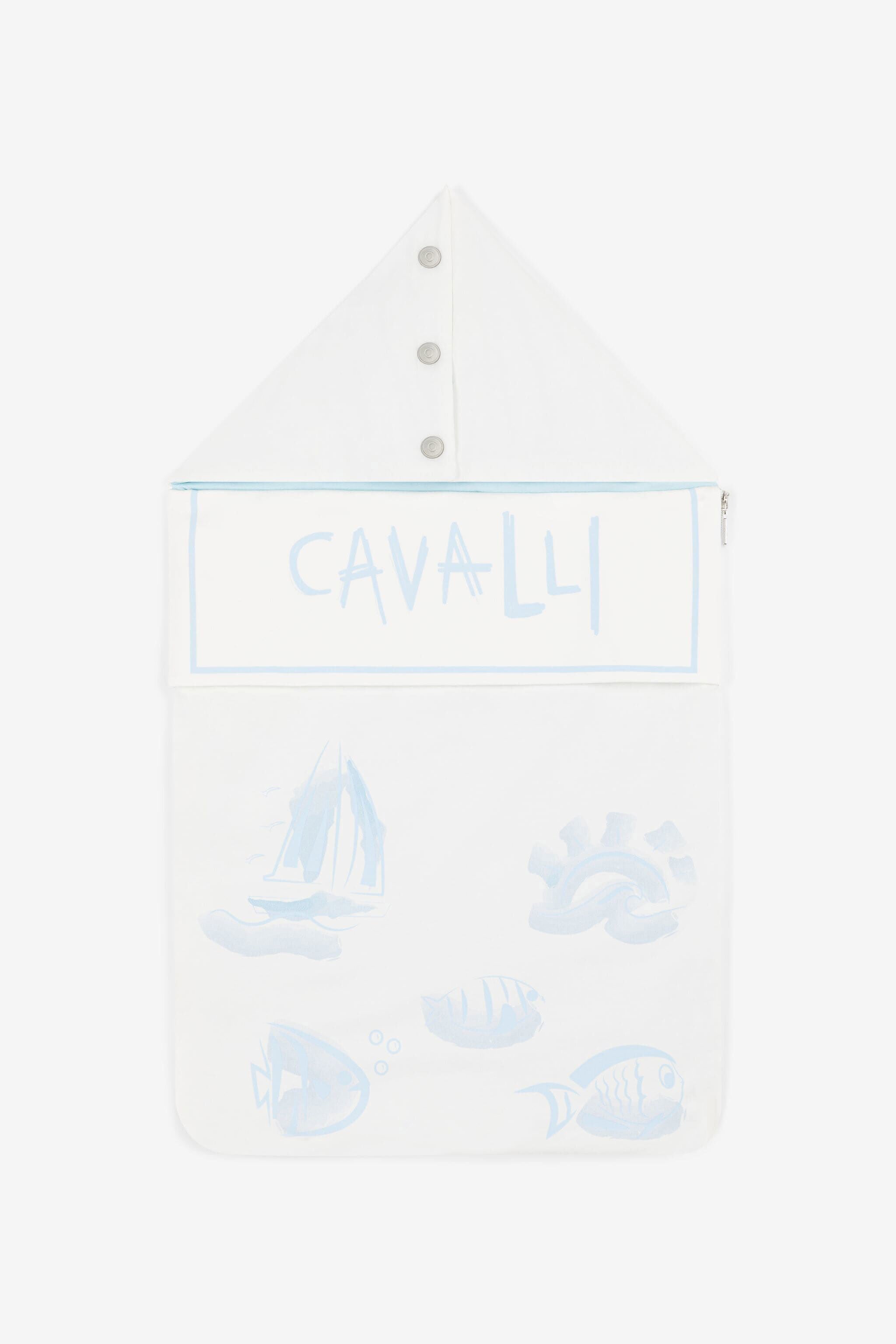 JU Seascape-Print Logo Baby Nest JU Seascape-Print Logo Baby Nest MILKY WHITE/BABYBLUE OJT838-ISA2J