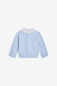 JU Felpa Con Monogram RC E Pizzo Azzurro UJT660-CF050