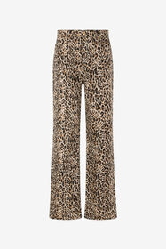 JC Pantaloni in Denim di Cotone con Stampa Leopardata BEIGE VFJ046-VF255