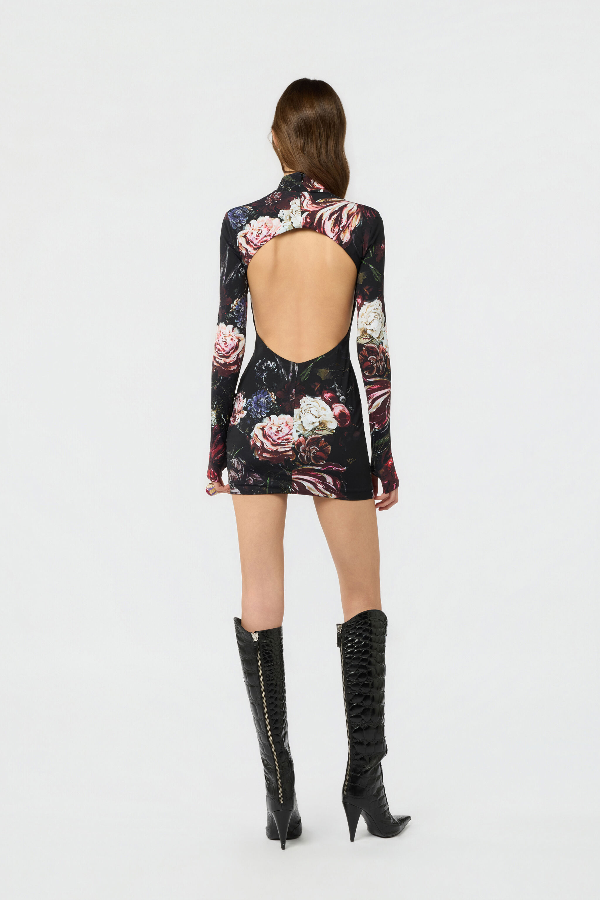 RC Minivestido Estampado Fiammingo Flowers RC Minivestido Estampado Fiammingo Flowers BLACK/PINK XWT142-LNT77