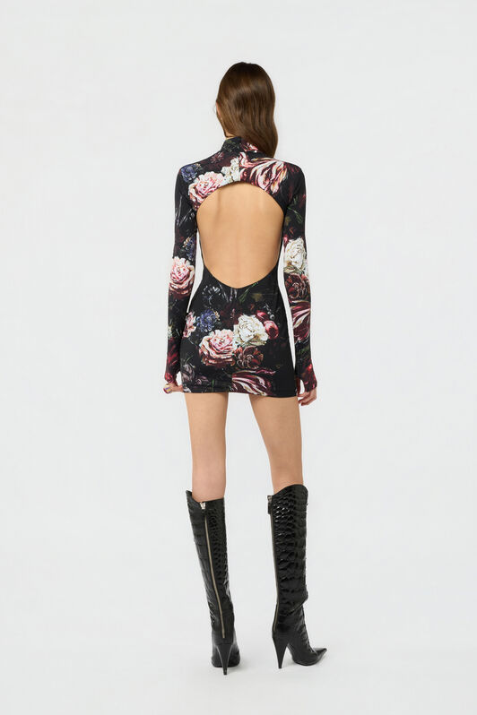 RC Minivestido Estampado Fiammingo Flowers RC Minivestido Estampado Fiammingo Flowers BLACK/PINK XWT142-LNT77