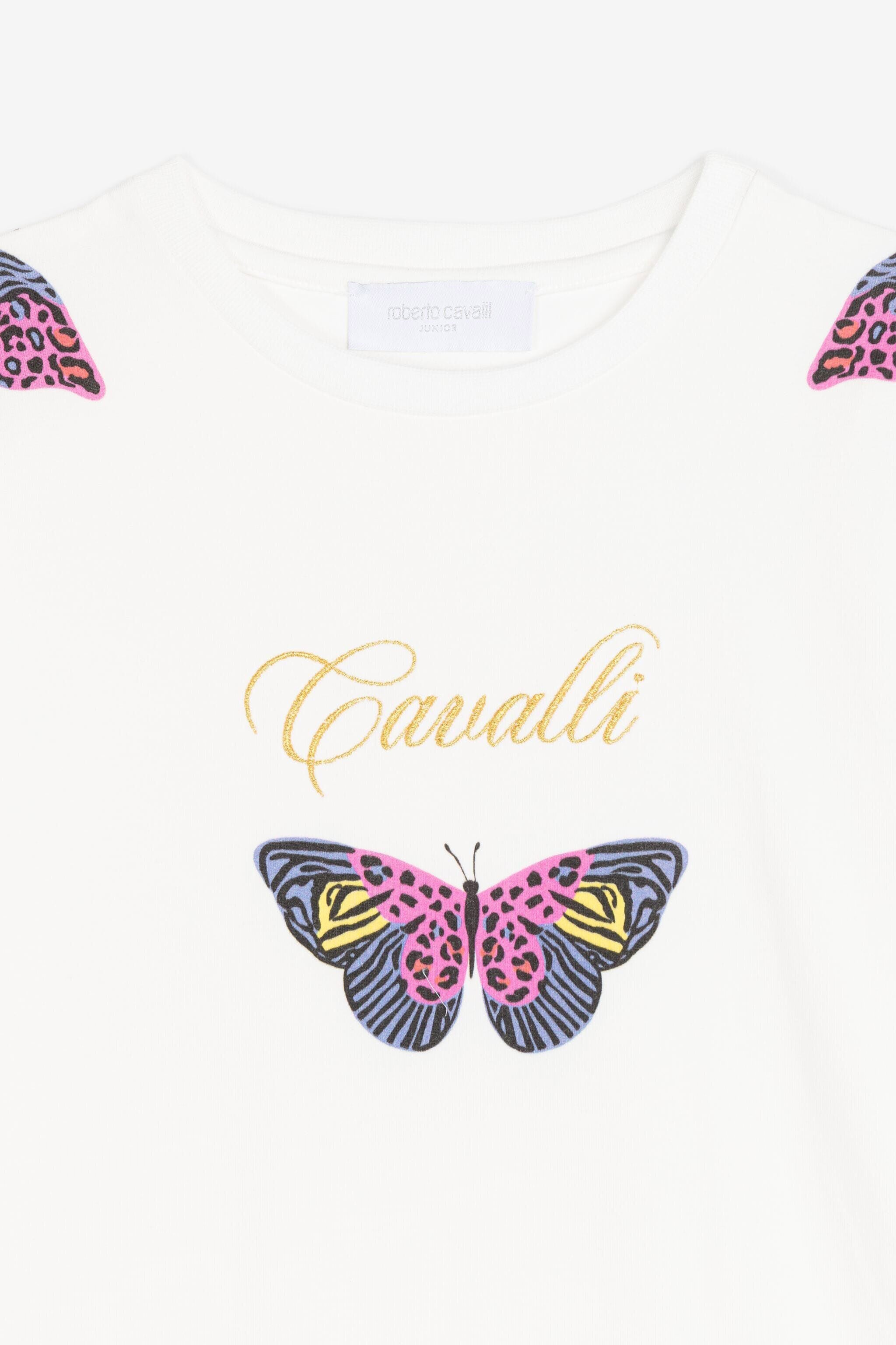 JU Butterfly-print T-shirt JU Butterfly-print T-shirt White PJT625-JV025