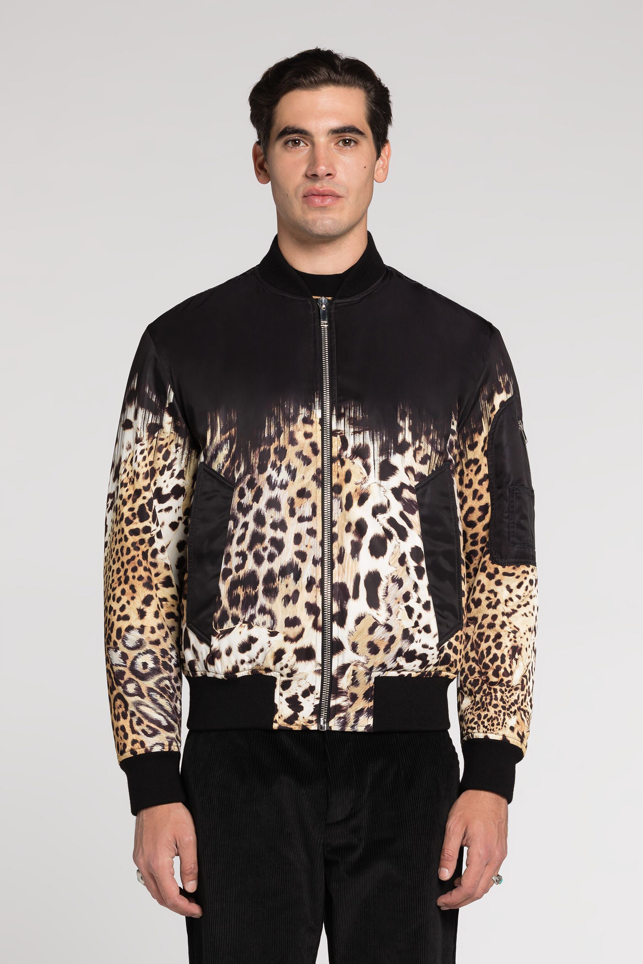 RC Queen of Sicily-Print Bomber Jacket RC Queen of Sicily-Print Bomber Jacket Light brown RRT403-5R003