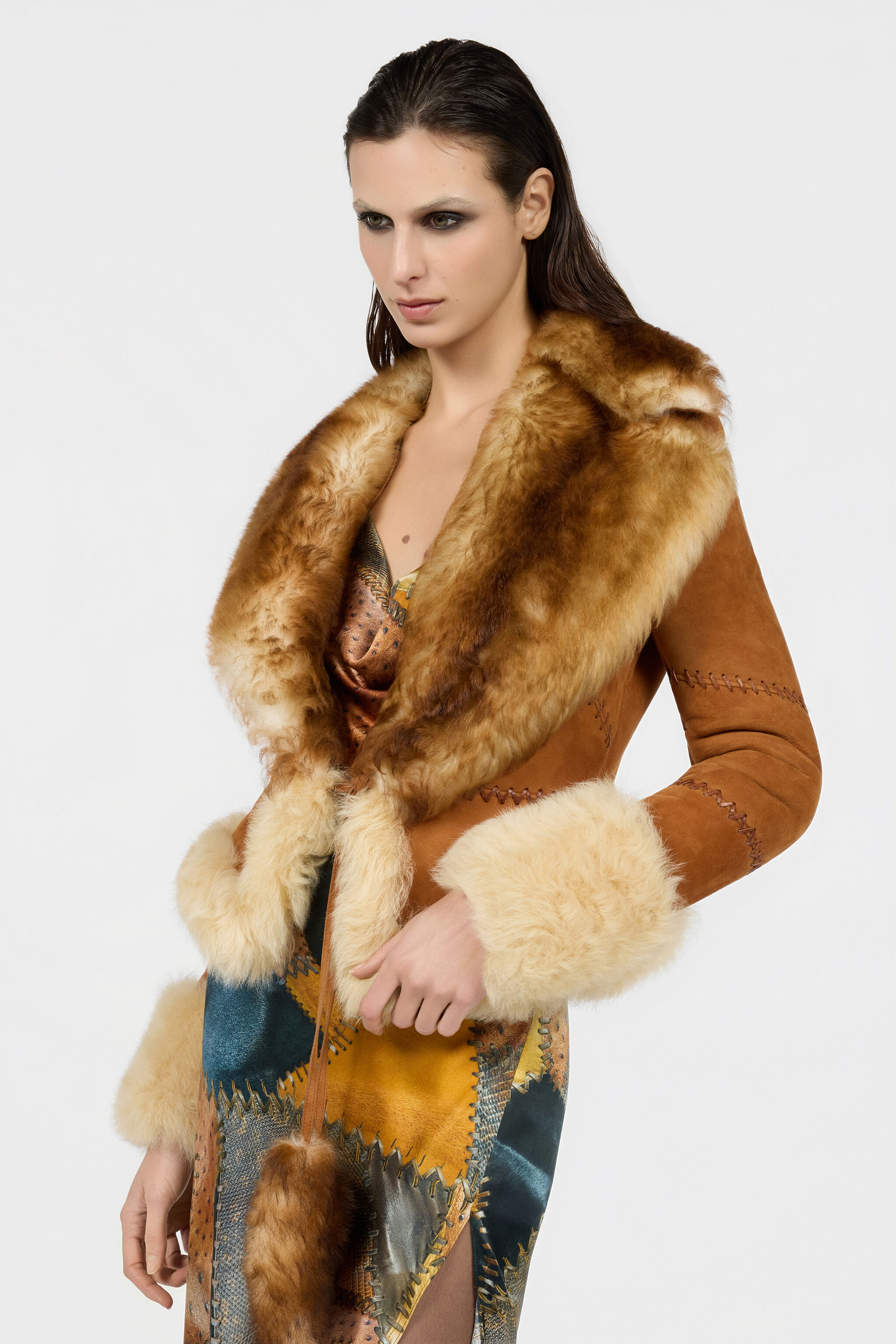 RC Giacca In Suede E Shearling RC Giacca In Suede E Shearling BROWN XQP401-ZC020