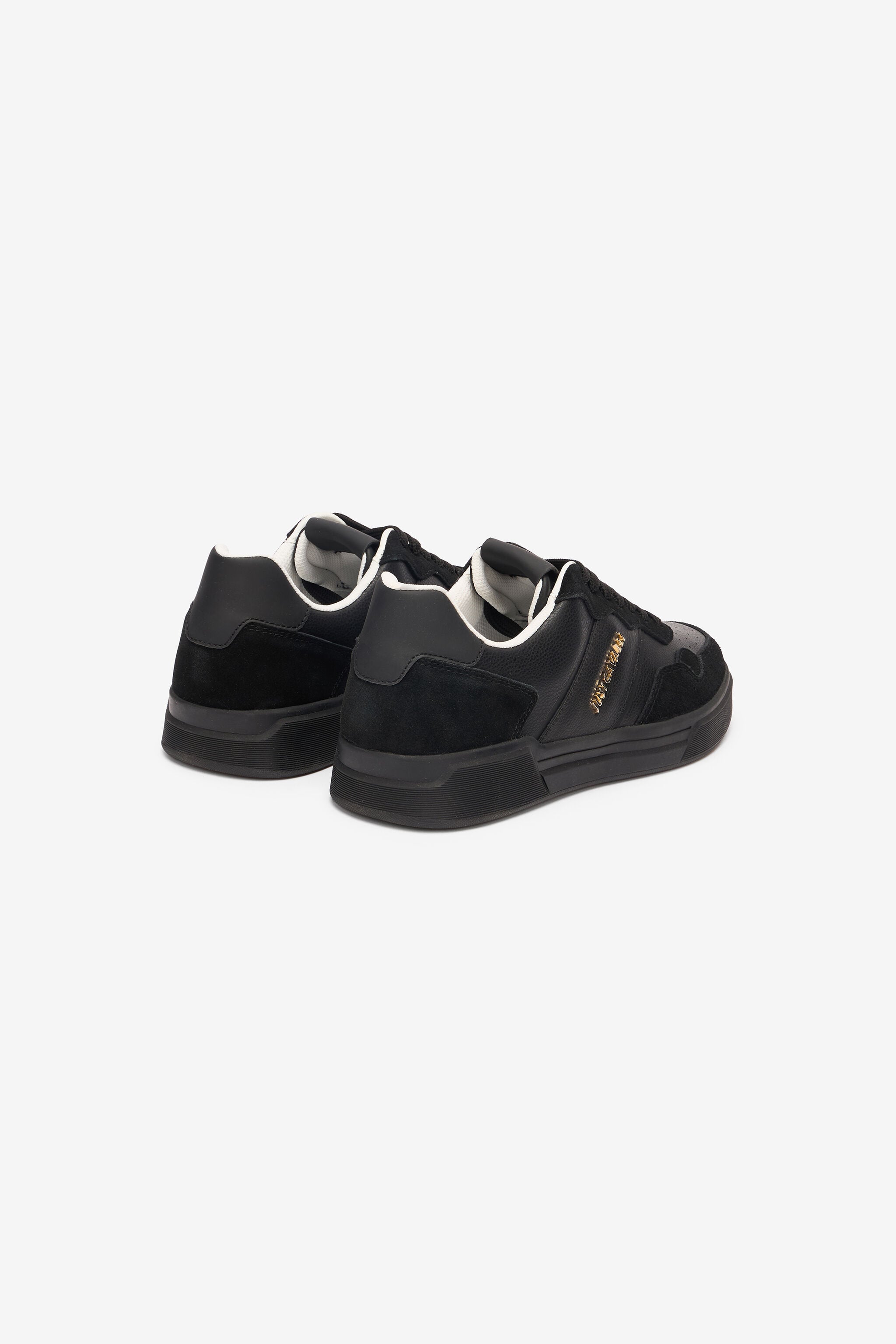 JC Lace-Up Sneakers With Monogram And Logo JC Lace-Up Sneakers With Monogram And Logo Black UFS016-UF291