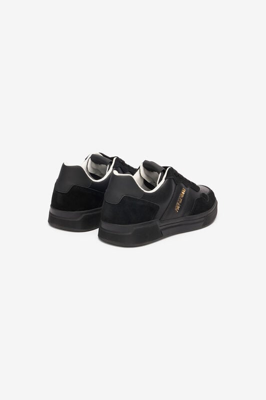 JC Lace-Up Sneakers With Monogram And Logo JC Lace-Up Sneakers With Monogram And Logo Black UFS016-UF291