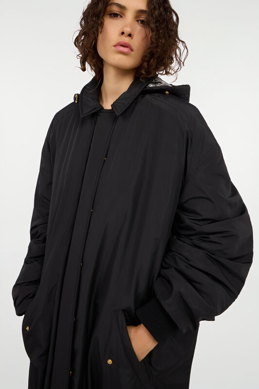 RC Long black down jacket with hood RC Long black down jacket with hood NERO 191101 VQT810-SB001