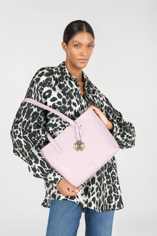 RC Medium leather shopper with RC charm RC Medium leather shopper with RC charm Pink OOB00E-PZA12