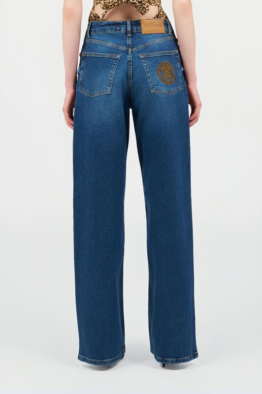 RC Blue Jeans Trousers with Monogram RC RC Blue Jeans Trousers with Monogram RC DARK BLUE QOJ207-DLO08