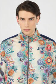 JC Sudadera con Estampado Tropical Garden 217 AZZURRO + 582 AR WFT108-WF138