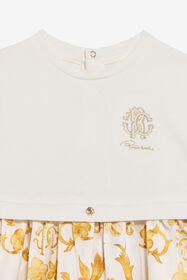 RC Robe En Soie Et Coton Imprimé Araldic MILKY WHITE TJT115-JD001