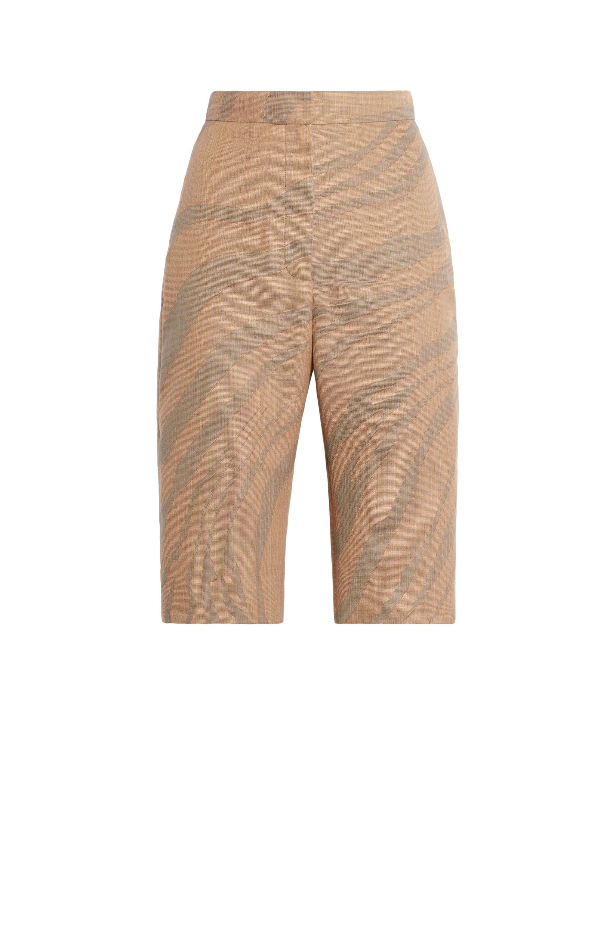 RC Macro Zebra jacquard Bermuda shorts TAN/CELADON IWT211-FY034
