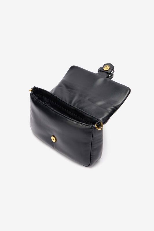 JC Schwarze Schultertasche Mit Schlangenschnalle JC Schwarze Schultertasche Mit Schlangenschnalle BLACK UFB051-UF420