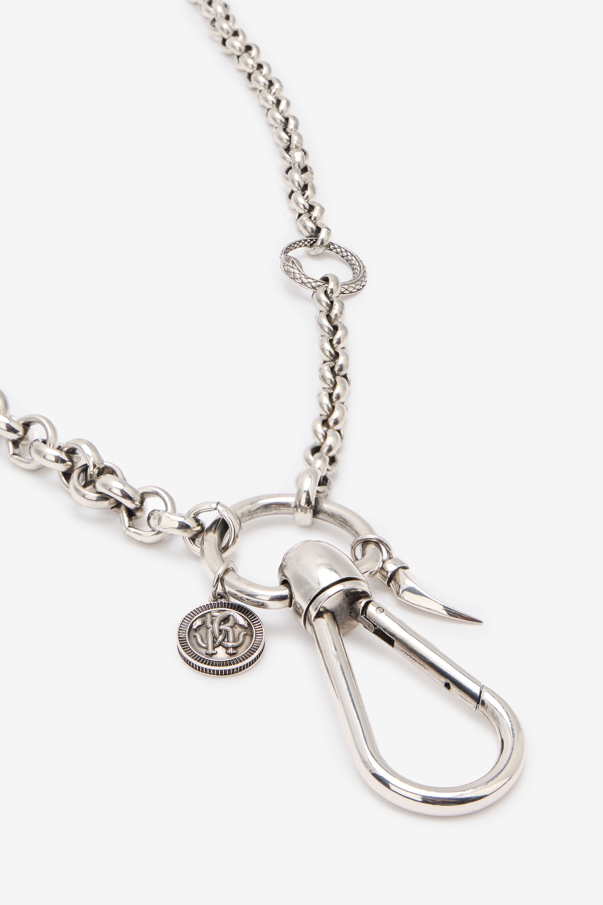 RC Chain With Snake And Fang RC Chain With Snake And Fang Silver URG008-AM258