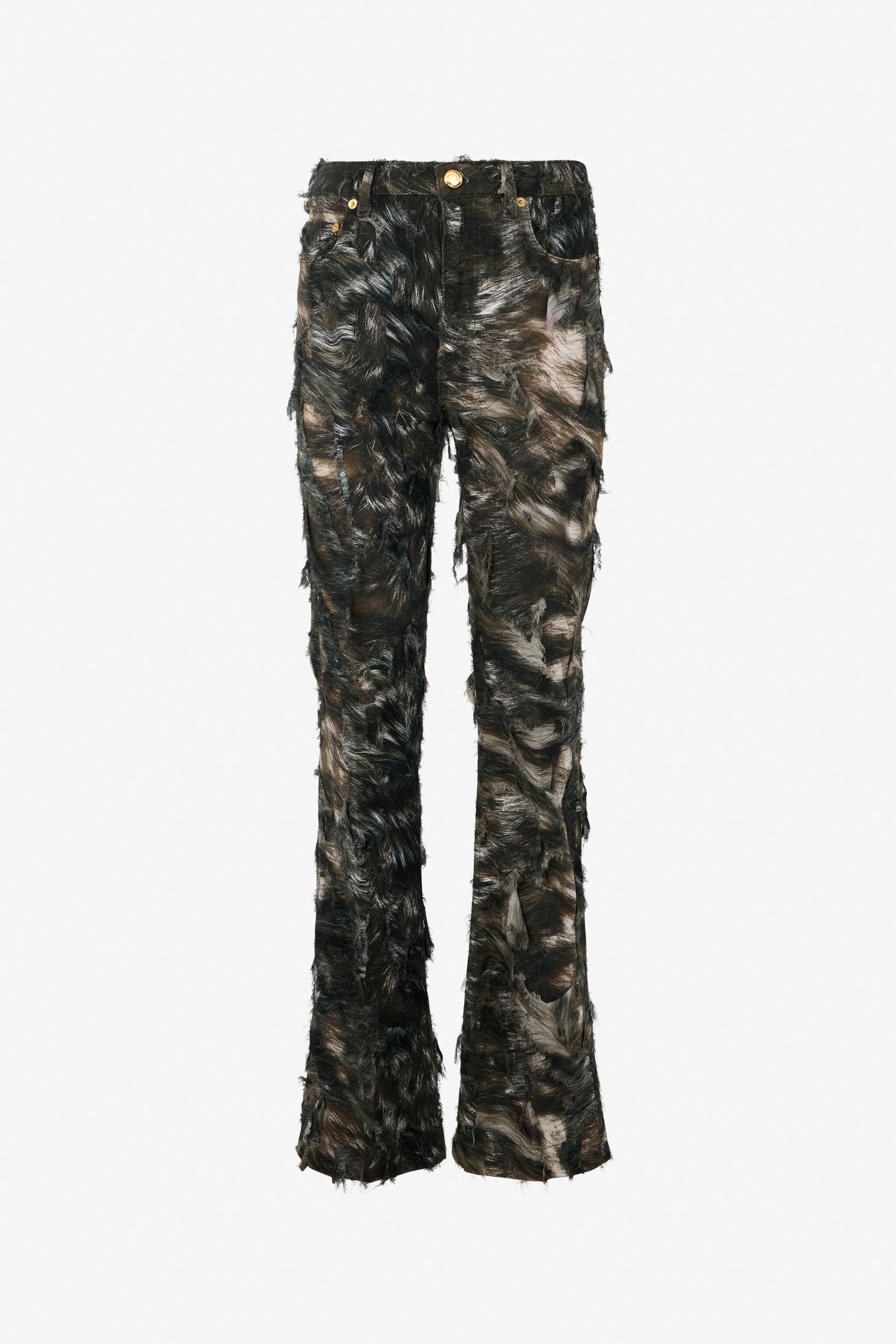 RC Silver Fur Print Jeans RC Silver Fur Print Jeans BLACK/BEIGE XWJ221-TIT79