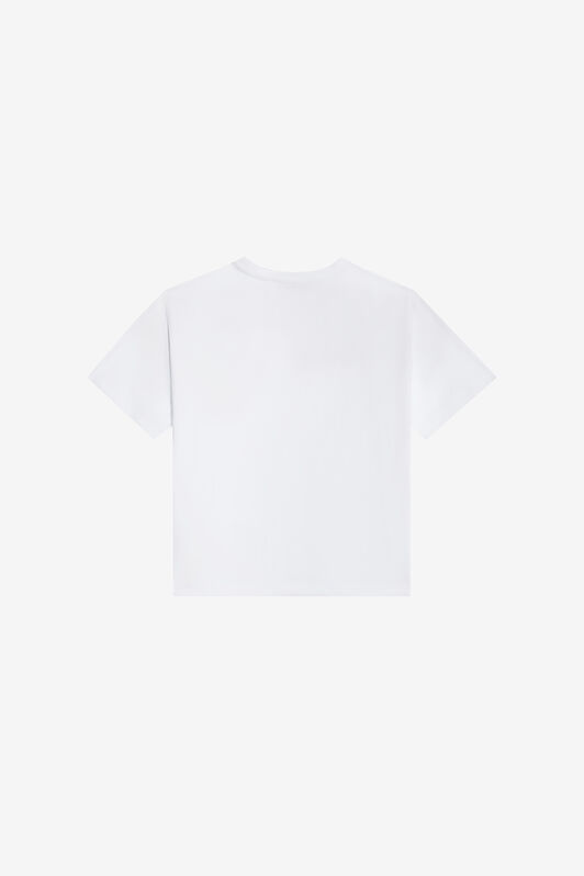JU Logo Print Cotton T-shirt OPTICAL WHITE VJT60O-JD001