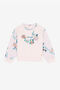 JU Logo and Floral-Embroidered Cotton Sweatshirt JU Logo and Floral-Embroidered Cotton Sweatshirt Pink RJT901-CF050