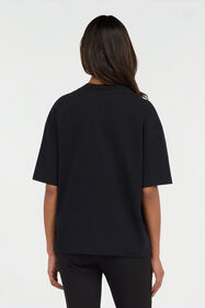 JC Just Cavalli Black T-Shirt with Rhinestone Logo BLACK VFT188-VF311