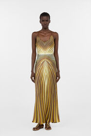 RC Long Silk Dress with Iside Print SAHARA WWT134-RYS34