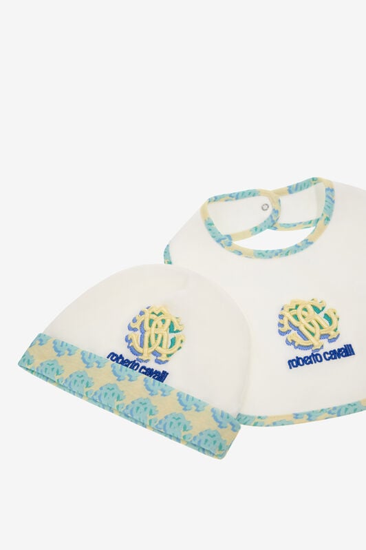 JU RC Monogram embroidery babygrow set JU RC Monogram embroidery babygrow set Weiß SJT844-JD001