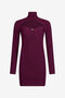JC Purple Ribbed Mini Dress With Snake Detail JC Purple Ribbed Mini Dress With Snake Detail CILIEGIA VFT257-VF404