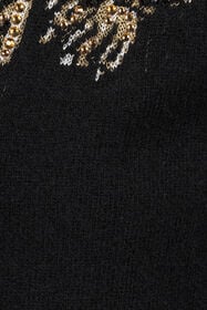 RC Wool Cardigan with Tiger Embroidery BLACK WKM902-MQ014
