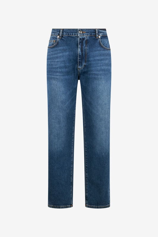 RC Blue Denim Jeans With Monogram RC RC Blue Denim Jeans With Monogram RC DARK BLUE QOJ250-DLO02