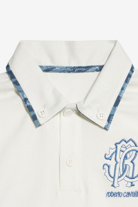 JU Polo With RC Monogram And Logo White UJT640-JD001