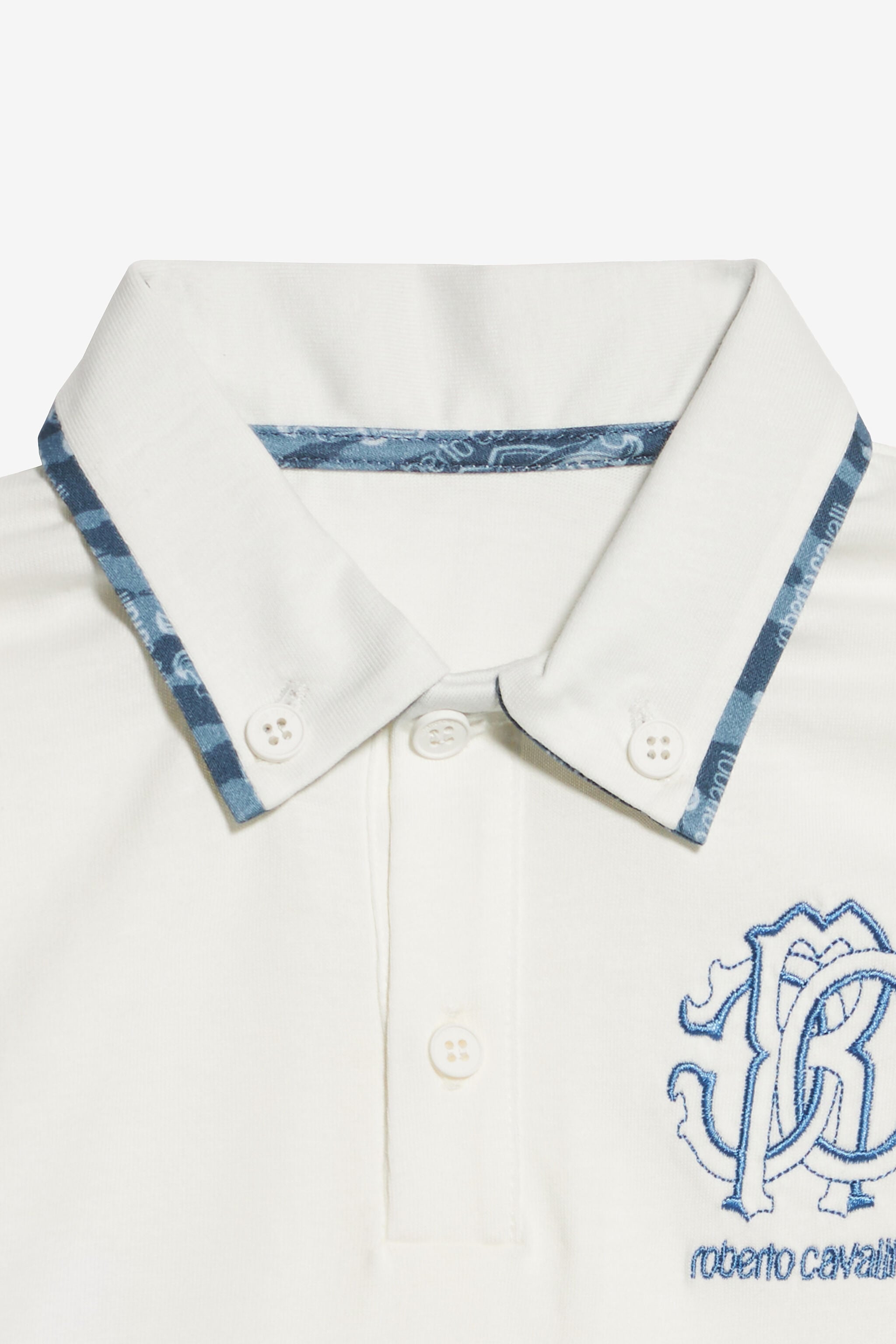 JU Polo With RC Monogram And Logo White UJT640-JD001