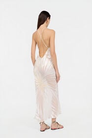 RC Slip Dress With Ray Devoré Print WHITE XKT102-FXI15
