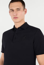 RC Polo Con Monograma RC Y Logotipo Bordado Negro POT64A-KB001