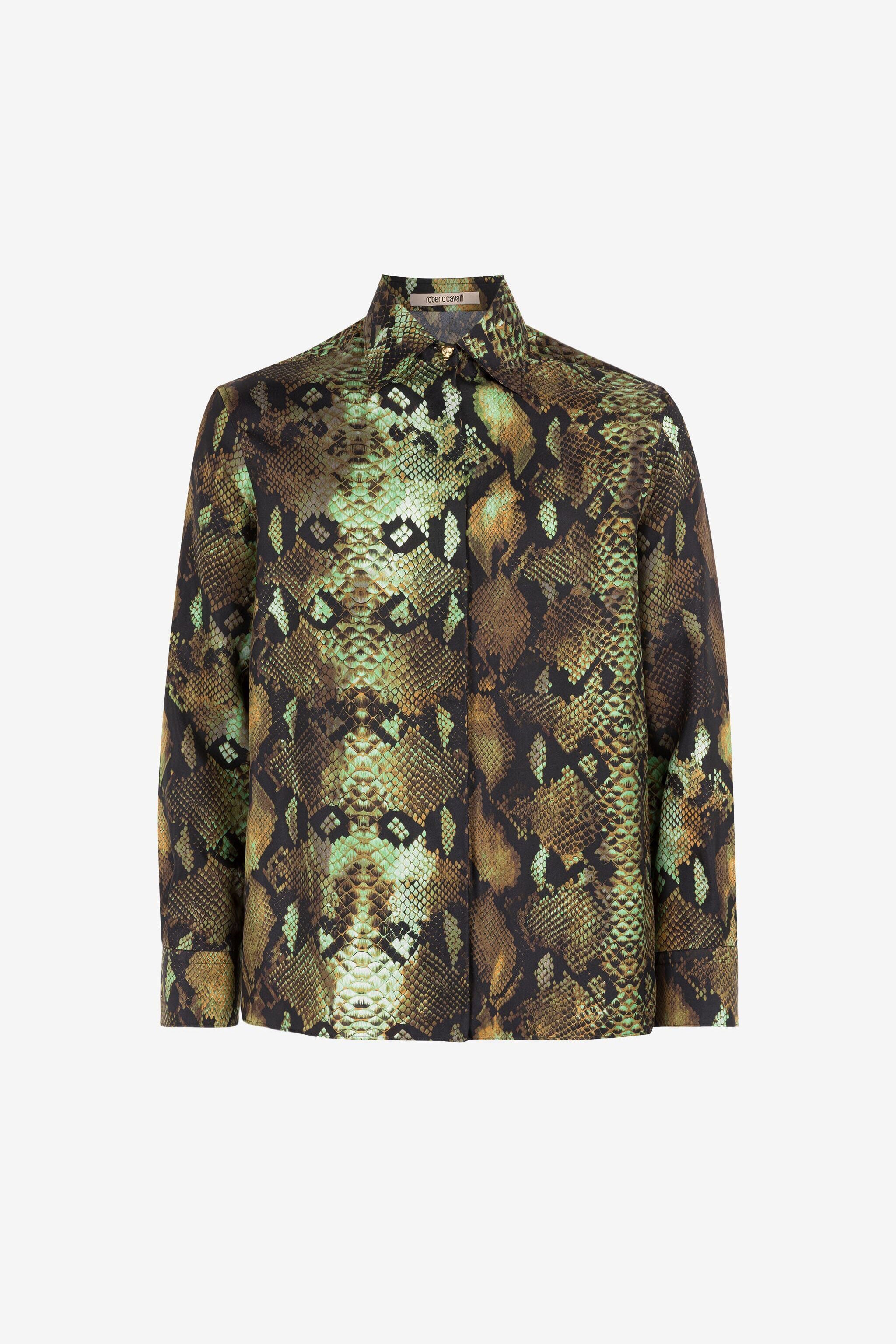 RC Python-Print Silk Shirt RC Python-Print Silk Shirt NATURALE/MILITARE PKT704-4QE38