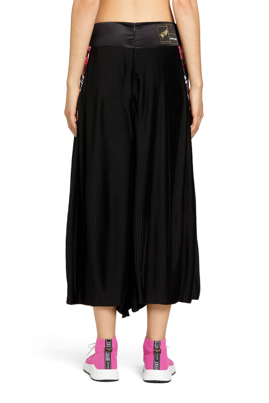 UG Floral-Print Pleated Culottes BLACK IYY02G-RD038