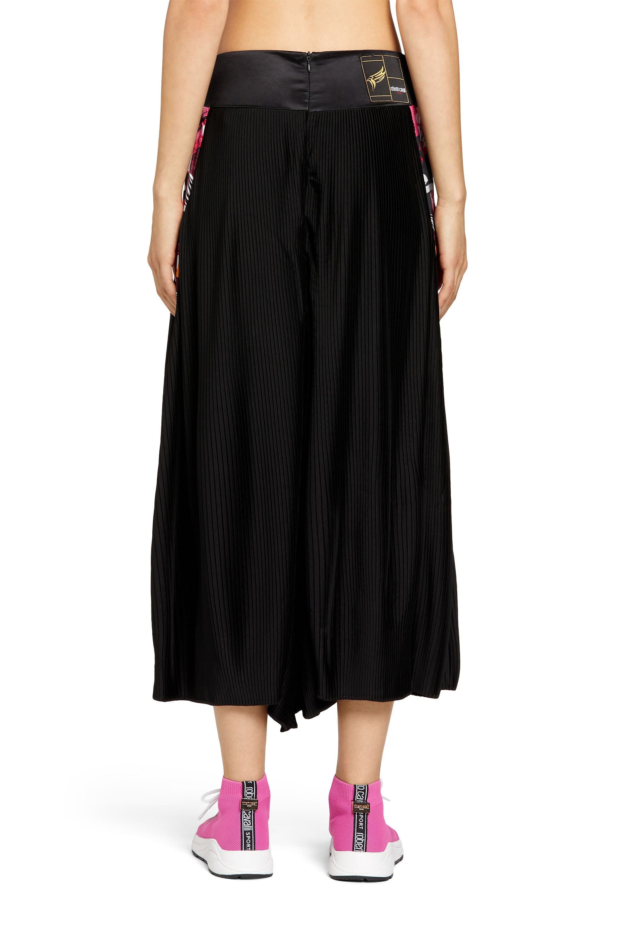 UG Floral-Print Pleated Culottes BLACK IYY02G-RD038