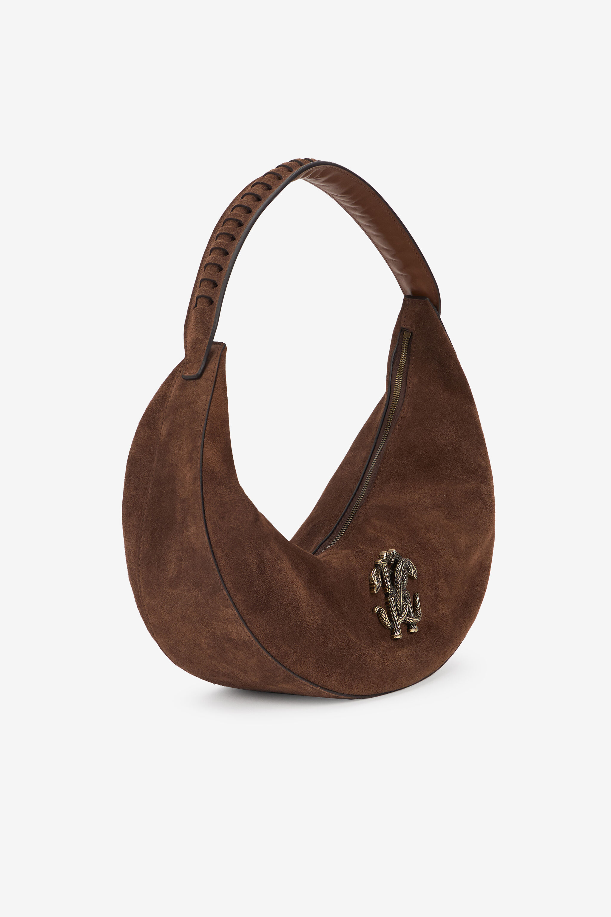 RC Brown Soft Shoulder Bag With RC Monogram RC Brown Soft Shoulder Bag With RC Monogram CHOCOLATE TOB00B-PZ563