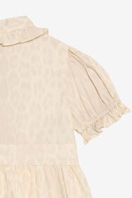 JU Cotton dress with ruffles AVORY VJT110-7MO52