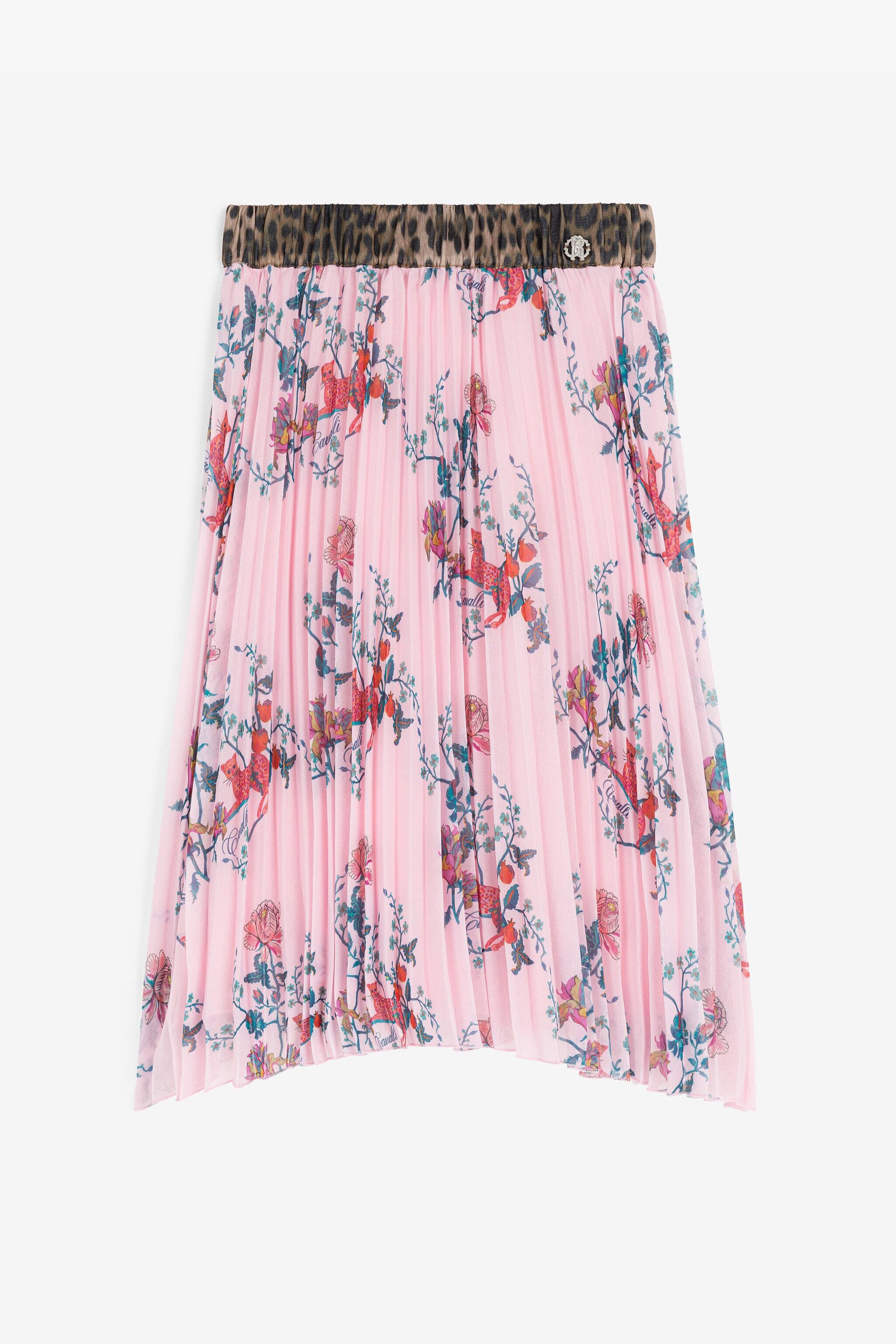 JU Floral-Print Pleated Skirt Pink RJT306-7GG85