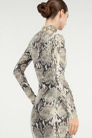 RC Vestido Midi Con Estampado Python Marrón claro VWT158-LNQ75