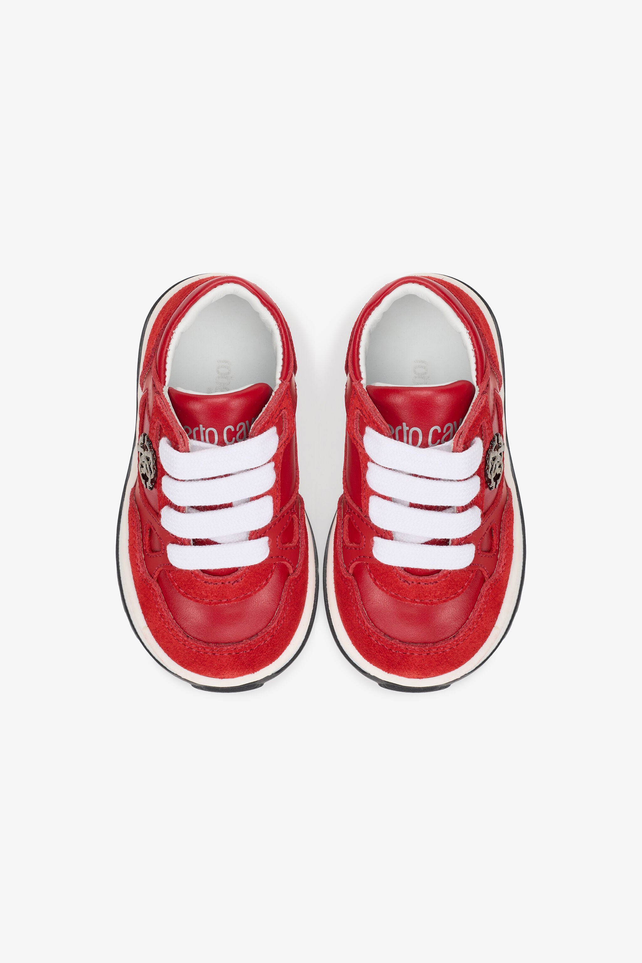 JU Baskets Enfant En Cuir Rouge JU Baskets Enfant En Cuir Rouge RED TJS01B-PZJ02
