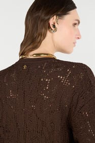 RC Crochet Effect Sweater Brown VKM616-MAC01