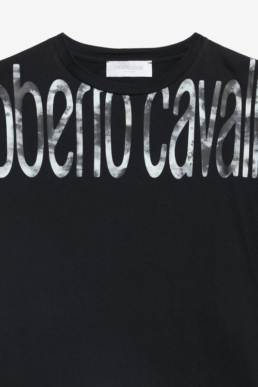 JU Camiseta Negra De Algodón Con Estampado De Logo JU Camiseta Negra De Algodón Con Estampado De Logo BLACK WJT60K-JD001