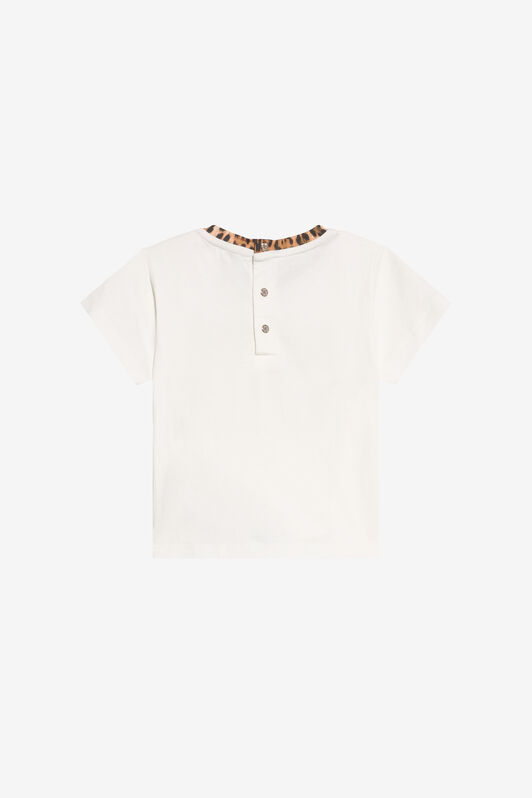 JU Leopard Detail Embroidered T-shirt AVOR.CC/GN XJT60B-JD003