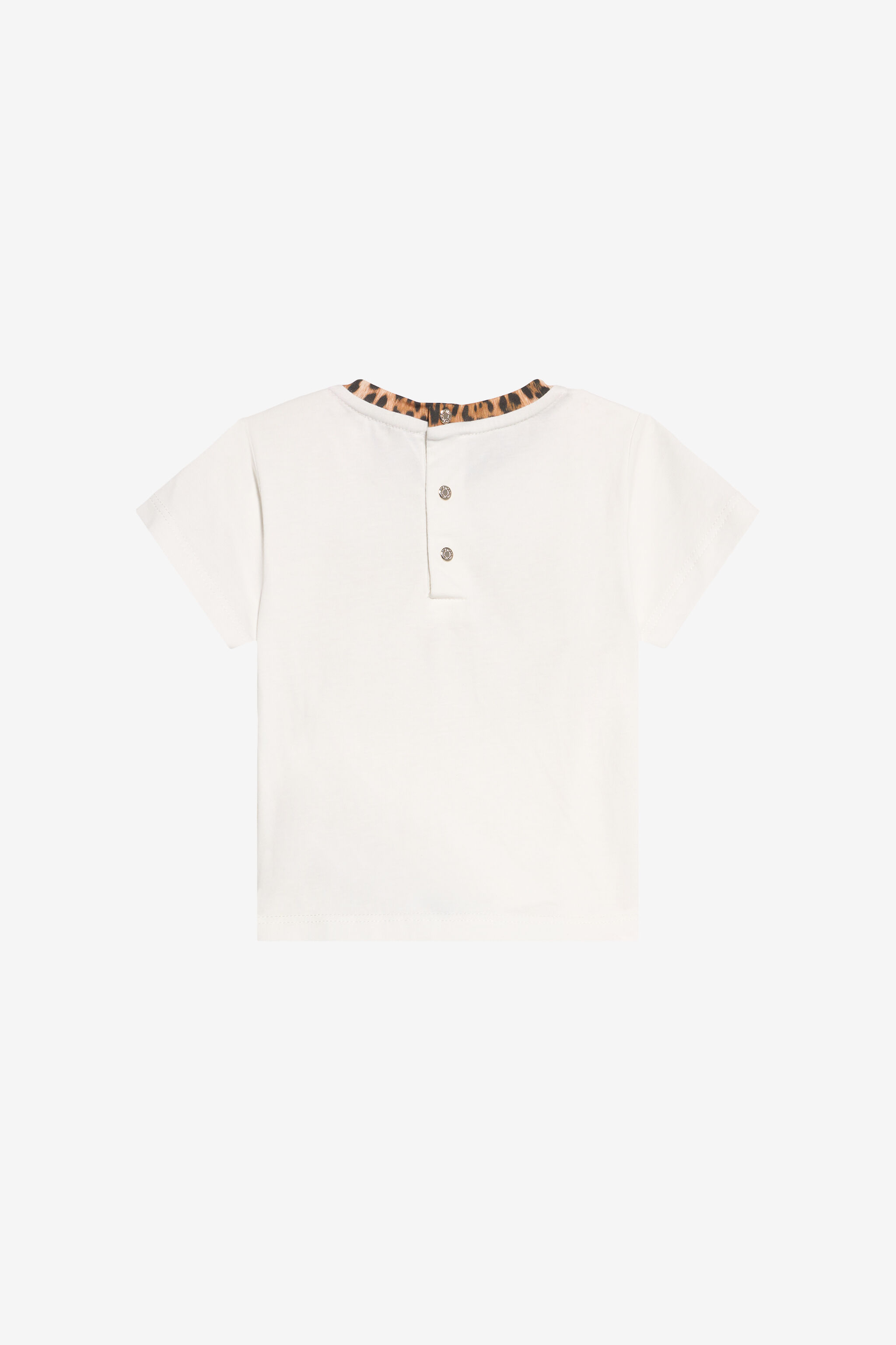 JU Leopard Detail Embroidered T-shirt AVOR.CC/GN XJT60B-JD003