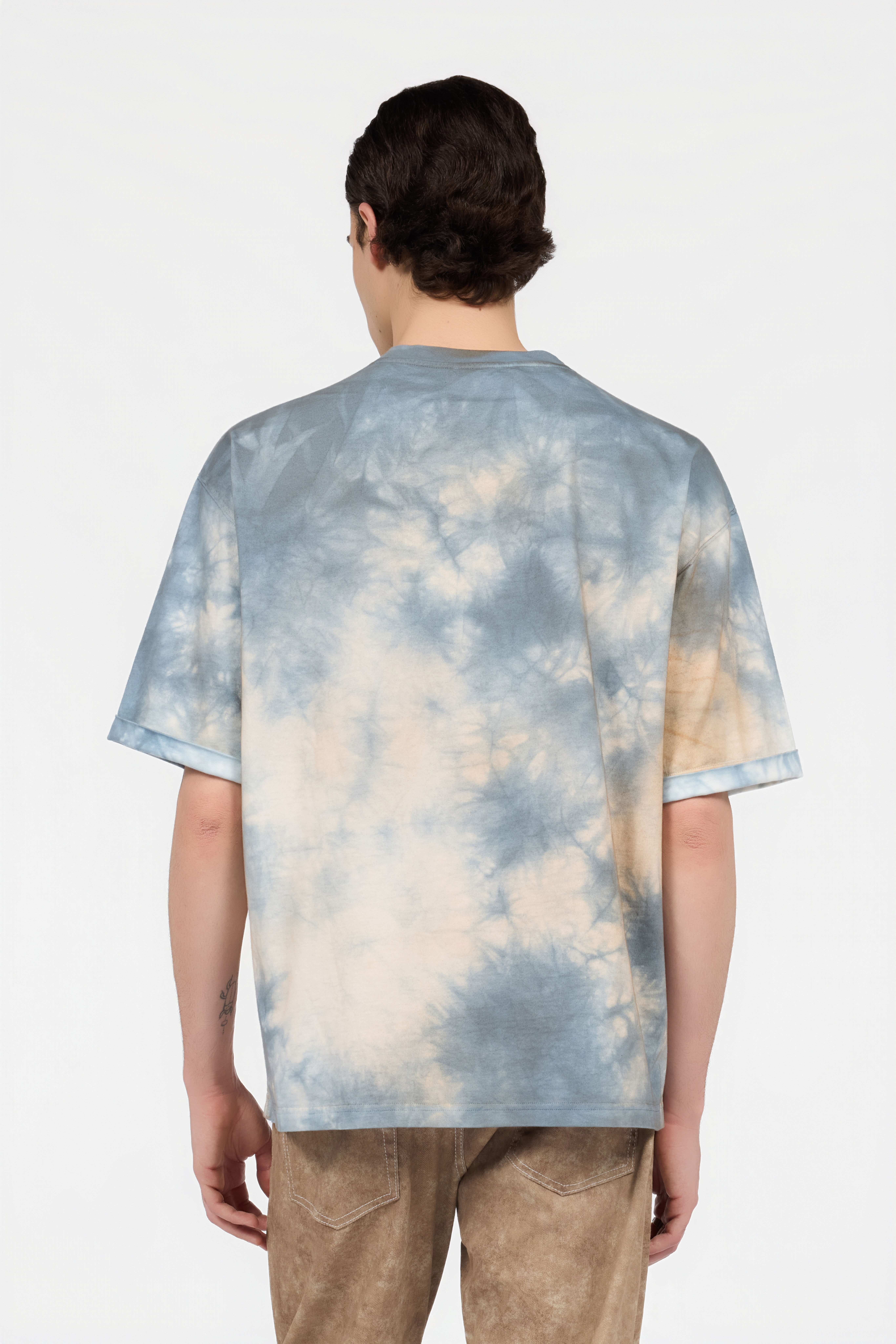 RC Tie-Dye Print T-Shirt With Embroidered Butterfly RC Tie-Dye Print T-Shirt With Embroidered Butterfly POWDER BLUE XNT62I-JD060