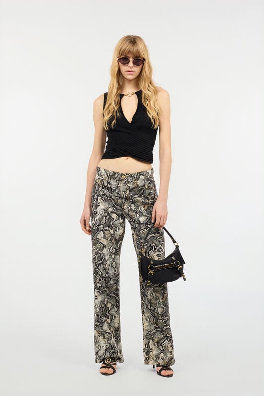 JC Pants With Python Print JC Pants With Python Print Light brown UFJ015-UF142