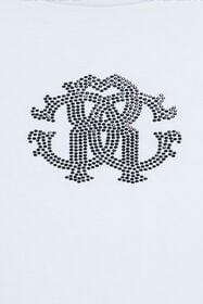 JU Embroidered cotton T-shirt OPTICAL WHITE VJT10G-JD001